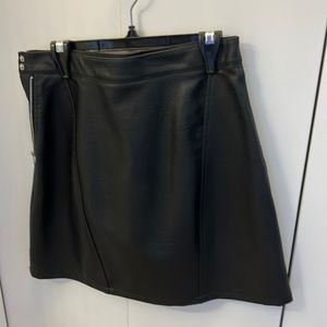 leather look skirt